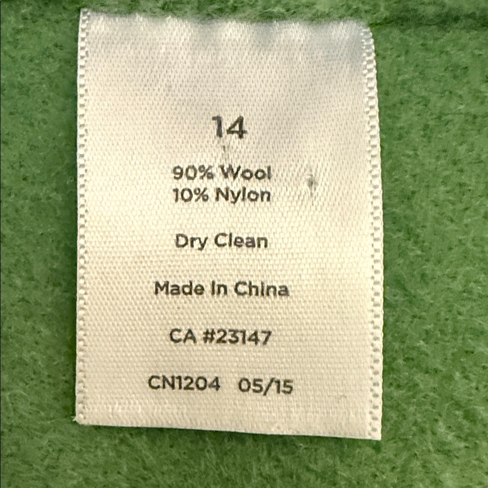 Talbots Green Wool Blend Long Sleeve Button Down Women's Cardigan Sweater - Picture 7 of 10